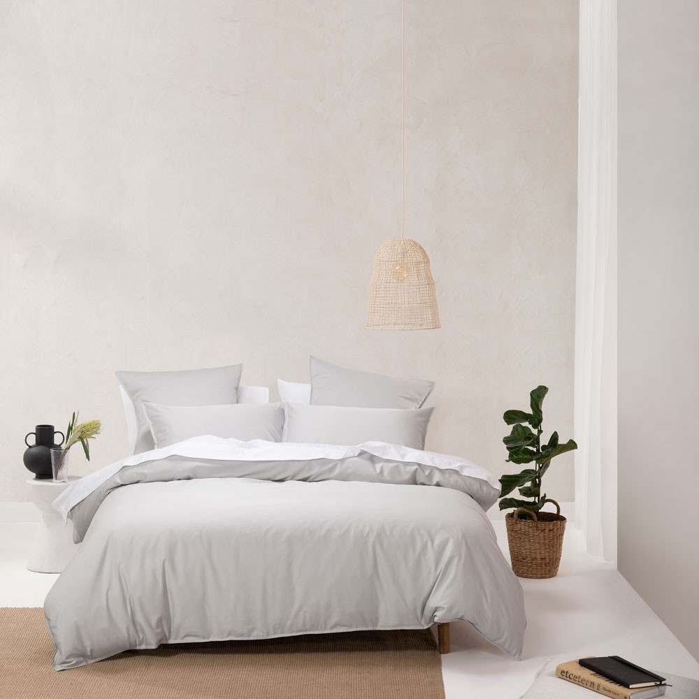 Nara Silver Quilt Cover Set Linen House Shop Inside