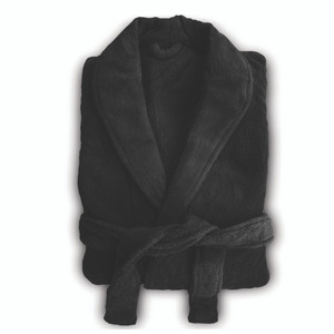 Bambury Microplush Bath Robe - Black Bambury Microplush Bath Robe - Black