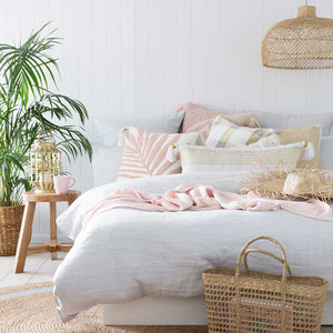 French Linen Quilt Cover Set by Bambury|Ivory French Linen Quilt Cover Set by Bambury|Ivory