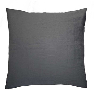 French Linen Pillowcase by Bambury|Charcoal European French Linen Pillowcase by Bambury|Charcoal European