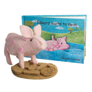 Edward Pig Learns to Swim Book and Toy | Papoose Toys Edward Pig Learns to Swim Book and Toy | Papoose Toys