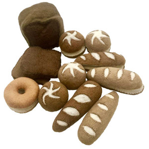 Bread Set/17pc Felt Food by Papoose Toys| Bread Set/17pc Felt Food by Papoose Toys|