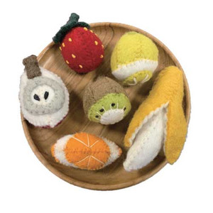Mini Fruit Set/6pc Felt Food by Papoose Toys Mini Fruit Set/6pc Felt Food by Papoose Toys