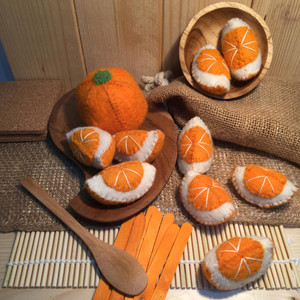 Orange pieces by Papoose Toys Orange pieces by Papoose Toys