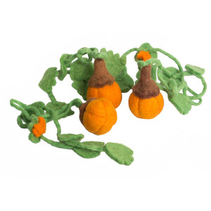 Mini Pumpkin/3pc Felt Food by Papoose Toys| Mini Pumpkin/3pc Felt Food by Papoose Toys|