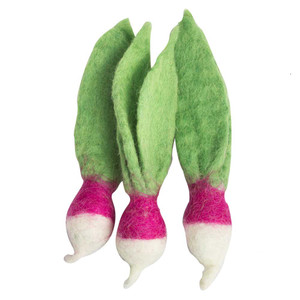 Mini Turnip/3pc Felt Food by Papoose Toys| Mini Turnip/3pc Felt Food by Papoose Toys|