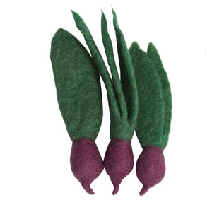 Mini Beetroot/3pc Felt Food by Papoose Toys| Mini Beetroot/3pc Felt Food by Papoose Toys|