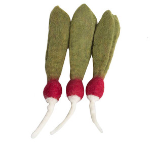 Mini Red Radish/3pc Felt Food by Papoose Toys| Mini Red Radish/3pc Felt Food by Papoose Toys|