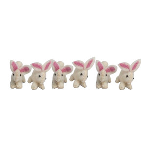 Mini-Bunnies/6pc  by Papoose Toys| Mini-Bunnies/6pc  by Papoose Toys|