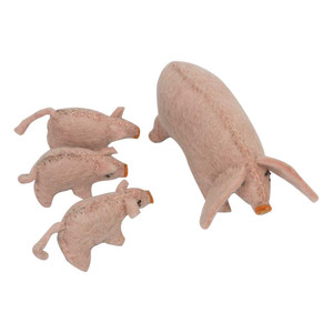 Pig mama/3 babies by Papoose Toys| Pig mama/3 babies by Papoose Toys|