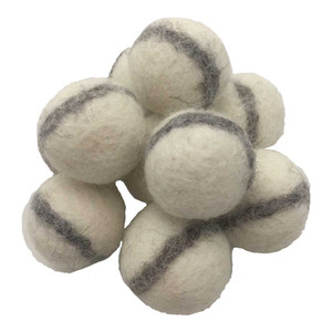 White Felt Rock Balls/20pc by Papoose Toys| White Felt Rock Balls/20pc by Papoose Toys|