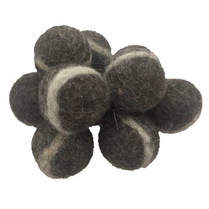Dark Grey Felt Rock Balls/20pc by Papoose Toys| Dark Grey Felt Rock Balls/20pc by Papoose Toys|