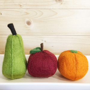 Apple, Pear and Orange by Papoose Toys| Apple, Pear and Orange by Papoose Toys|