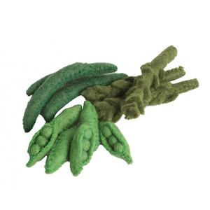 Beans, Peas, Asparagus/12pc Felt Food by Papoose Toys| Beans, Peas, Asparagus/12pc Felt Food by Papoose Toys|