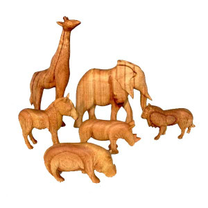 African Animals 6 Piece Set by Papoose Toys| African Animals 6 Piece Set by Papoose Toys|