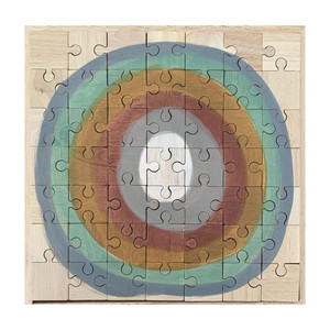 Hand Painted Earth Rainbow Moon wooden Jigsaw Puzzle by Papoose Toys Hand Painted Earth Rainbow Moon wooden Jigsaw Puzzle by Papoose Toys
