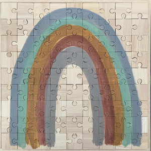 Hand Painted Earth Rainbow Arch wooden Jigsaw Puzzle by Papoose Toys Hand Painted Earth Rainbow Arch wooden Jigsaw Puzzle by Papoose Toys