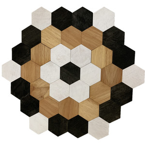Hexagon Set Black, White and Natural 45 pieces | Papoose Toys Hexagon Set Black, White and Natural 45 pieces | Papoose Toys