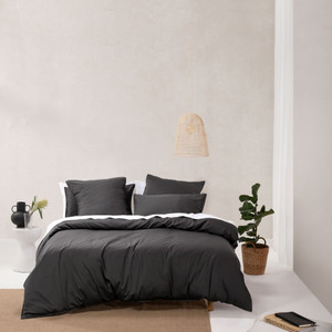 Nara Charcoal Quilt Cover Set | Linen House Nara Charcoal Quilt Cover Set | Linen House