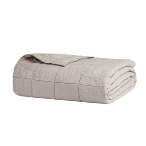 French Flax Linen Pebble Quilted Coverlet | Bambury French Flax Linen Pebble Quilted Coverlet | Bambury