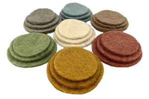 Earth Felt Circles 5cm 6cm 7cm | Papoose Toys Earth Felt Circles 5cm 6cm 7cm | Papoose Toys