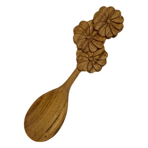 Triple Flower Wooden Spoon | Papoose Toys Triple Flower Wooden Spoon | Papoose Toys