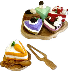 Cake Set - Wool Felt Food | Papoose Toys Cake Set - Wool Felt Food | Papoose Toys