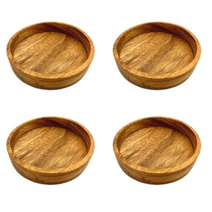 Round Teak Dish set of 4 Round Teak Dish set of 4