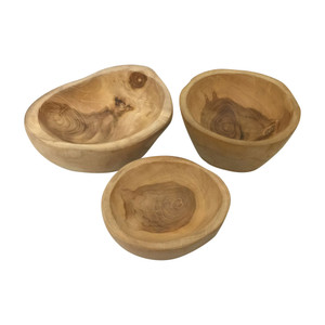 Natural Wooden Teak Bowl | Papoose Toys Natural Wooden Teak Bowl | Papoose Toys