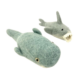 Whale and Shark wool felt toys Whale and Shark wool felt toys