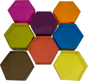 Phatt Hexagon Lucite/8pc Phatt Hexagon Lucite/8pc