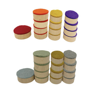 Small Mandala Felt Pegs/13pc Small Mandala Felt Pegs/13pc
