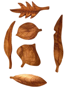 Hand Carved Wooden Forest Leaves Hand Carved Wooden Forest Leaves