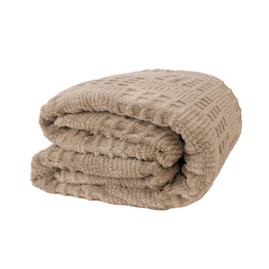 Lattice Sherpa Blanket Latte folded Lattice Sherpa Blanket Latte folded