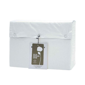 Australian Cotton Pinnacle Sheet Set in White Australian Cotton Pinnacle Sheet Set in White