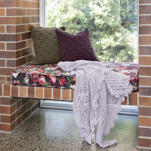 Callista Lilac crochet cotton throw Callista Lilac crochet cotton throw