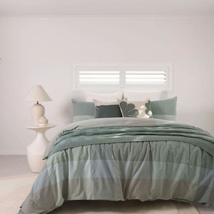 Sullivan Quilt Cover Set styled on Bed Sullivan Quilt Cover Set styled on Bed