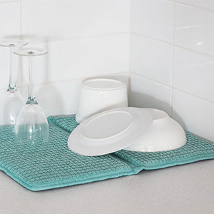 Bambury Microfibre Deluxe Dish Mat|Duck egg Bambury Microfibre Deluxe Dish Mat|Duck egg