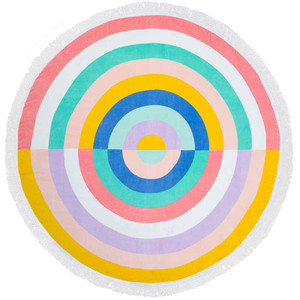Rainbow Round Beach Towel | 150cm | Bambury Rainbow Round Beach Towel | 150cm | Bambury