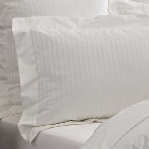 Millennia 1200TC Sateen Stripe Snow Tailored Pillowcase by Sheridan|Snow Millennia 1200TC Sateen Stripe Snow Tailored Pillowcase by Sheridan|Snow