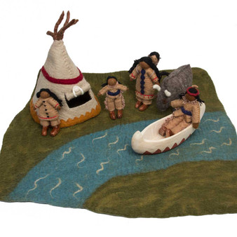 Native American Village 9 Piece Set by Papoose Toys|