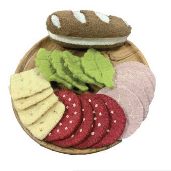 Sandwich Toppings 16 Pieces - Wool Felt Food | Papoose Toys