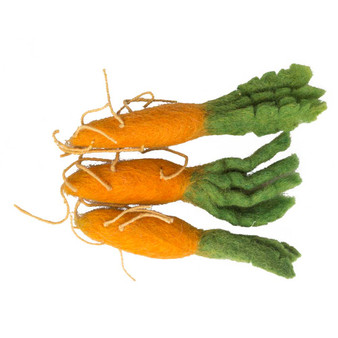 Mini Carrot/3pc Felt Food by Papoose Toys|
