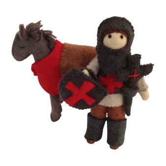Knight/Horse Red  by Papoose Toys|