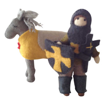 Knight/Horse Yellow  by Papoose Toys|