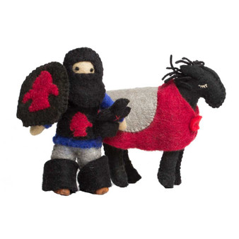 Knight/Horse Maroon  by Papoose Toys|