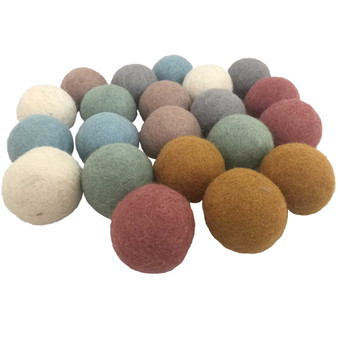 Earth 5cm Felt Balls  by Papoose Toys|