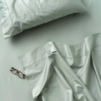 Augusta Green Gum Sheet Set by Linen House|