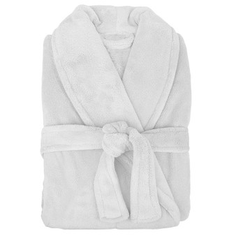 Microplush White Bath Robe by Retreat|