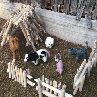 Country Farm Animals 6 Piece Set by Papoose Toys